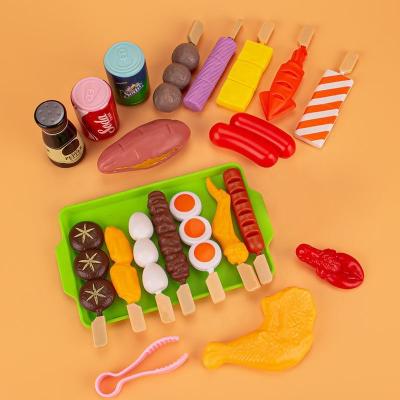 China Preschool Children Play Set Simulation Kitchen Hot Selling Kid Cooking Toy BBQ Kitchen Cooking Picnic Table Toy Kitchen Set Mini Cheap Plastic Toy for sale