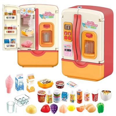 China Wholesale funny educational toy kitchen toys for girls kids spray functionmini fridge toy refrigerator kids kitchen set toy with refrigerator for sale