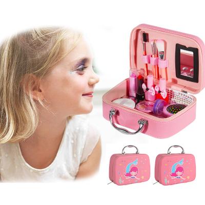 China Hot sale environmental material children lovely pretend play set fashion makeup toy setlittle girl plastic makeup box for sale