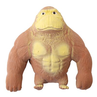 China Gorilla Squishy Stress Relief Balls Squeezing For Kids Or Adults Memory Hot Amazon Sale Gorilla Explosion Pressure Monkey High Quality Elastic Squishy Toy for sale