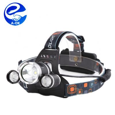 China New Camping Rechargeable Led Lamp 3 Style 3xT6 Head T6 and R2 LED Head Lamp 6000 Lumens for sale