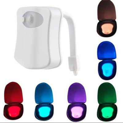 China Toilet Lamp 16-Color Motion Sensor LED Glow Bowl Toilet Bathroom Night Light for sale