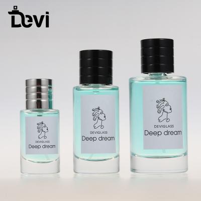 China Devi Wholesale OEM/ODM 30ml 50ml 100ml Luxury Empty Round Perfume bottlePerfume Glass Glass Spray Bottle For Perfume for sale