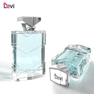 China Devi New Design Fashionable Glass Perfume Bottles 100ML Fit Men Perfume Bottle Empty Refillable Perfume Sprayer Atomizer Container for sale