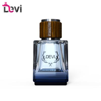 China Devi New Design Glass Perfume Simple Modern Bottles Square 100ML Lady Mens Parfum Bottle Empty Perfume Spray Atomizer Container Packaging for sale