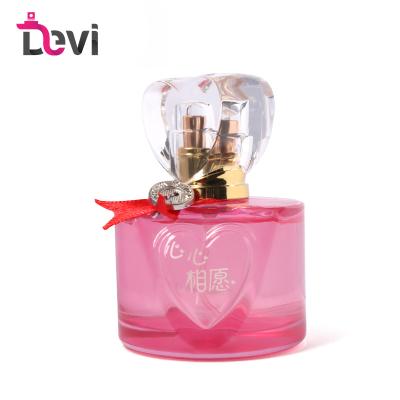 China Fashionale Devi New Design 50ML Glass Perfume Bottles Empty Rose Pink Lady Perfume Bottle Sprayer Atomizer Refillable Perfume Container for sale