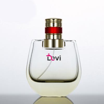 China Devi Glass Perfume Bottles 80ML Luxury Gold Design Mens Perfume Bottle Empty Perfume Sprayer Atomizer Container Refillable Personal Care for sale