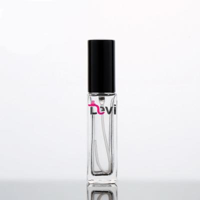 China Devi Glass Perfume Bottles Mini 8ML Simple Design Square Modern Men's Empty Perfume Bottle Sprayer Atomizer Container Packaging for sale