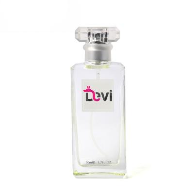 China Fashionable Devi Glass Perfume Bottles 50ML Fit Men Perfume Bottle Refillable Perfume Sprayer Atomizer Empty Container Custom Design for sale