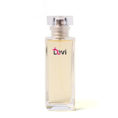 China Lady Men's Fashionable Devi Glass Perfume Bottles 50ml Square Perfume Bottle Fragrance Empty Sprayer Atomizer Container Custom Design for sale