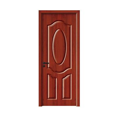 China Modern soundproof massive solid wood door frames waterproof flush room door with kelp handle for sale