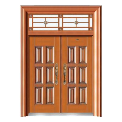 China Modern Chinese Cheap Price Double Exterior House Single Stainless Steel Leaf Model 304 Steel Span Steel Door With Frames for sale