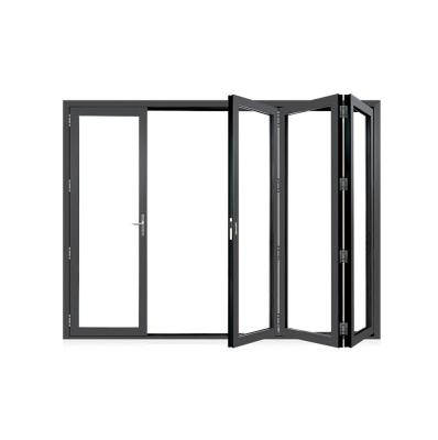 China Australian Standard Folding Luxury Aluminum Double Glazed Tempered Bi Folding Windows For Home for sale