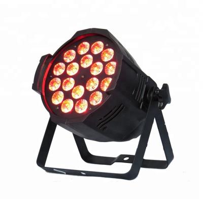 China Indoor Hotel Stage Light 18*18W RGBWAUV 6in1 Par Can LED Par Light for sale