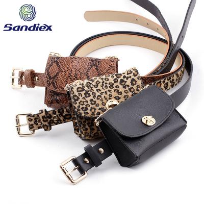 China Nice Price 2020 Water Proof New Fashion Belt Bag With Chain, New Design Ladies Leopard Print Fanny Pack Removable Waist Belt Bags For Women for sale