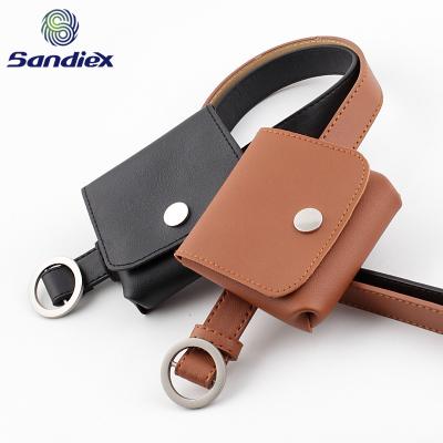 China New Products Water Proof Leather Pack Cell Belt Bag With Round Buckle Fashion PU Waist Bag For Ladies for sale