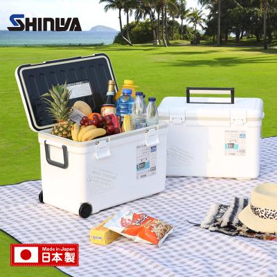 China SHIMOYAMA Large Cooler 50L Outdoor Camping Picnic Insulated Waterproof Plastic Portable Thermal Box Drink Beer Cooler Box for sale