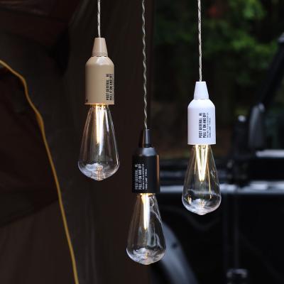 China Outdoor Camping Hiking Proceed Leakproof GENERAL POST Camping Tent Battery LED Outdoor Hanging Lamp With Long Line Push Button Switch for sale