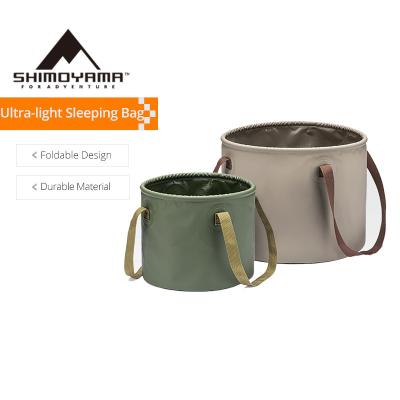 China Custom Folding Outdoor Folding Fishing Water Bucket Storage BUCKETS SHIMOYAMA Logo Travel Camping Beach Pvc for sale