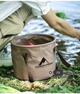 China Household cleaning/outdoor camping SHIMOYAMA camping washing fishing 25L water container PVC material camping foldable bucket for sale