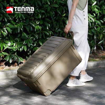 China 35L/85 volume TENMA portable outdoor camping utility storage box/outdoor classic style super strong material with moving wheels for sale