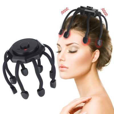 China Main Hands Free Automatic Scalp Massager Hair Octopus Vibration Head Electric Scratcher Massager for sale