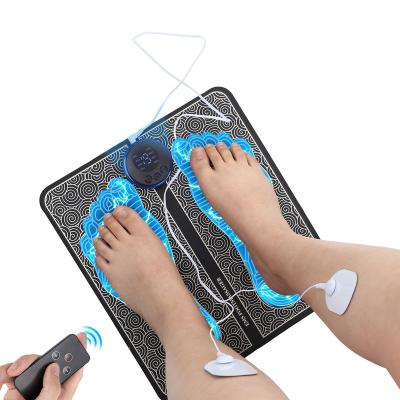 China Foot USB Rechargeable Feet Relax Blood Circulation Massage Mat Electric EMS Foot Massager for sale