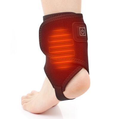 China Sports Rehabilitation For Injury Pain Relief Wrap Adjustable Warmer Warmer Massager Foot Therapy Ankle Injury Compress Electric Heated Ankle Support for sale