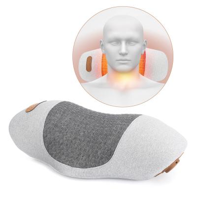 China Deep NECK Tissue Kneading Cervical Neck Stretcher Traction Thorn Vibration Waist Electric Heating Neck Massager Back Pillow for sale