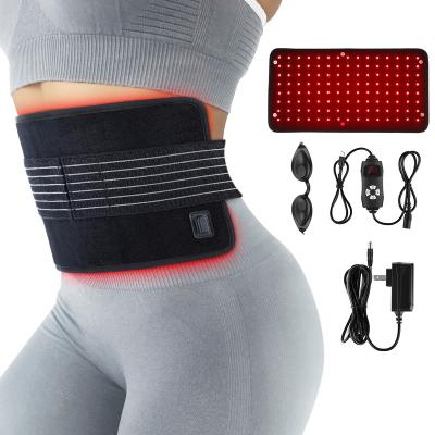 China 660nm 850nm Waist Infrared Light Shoulder LED Waist Leg Wrap Protector Red Light Therapy Back Belt For Pain Relief for sale