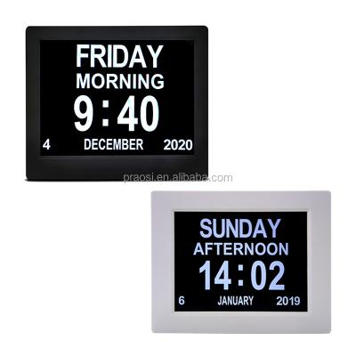 China LED Calendars/Calendar Day Clock IPS Digital WiFi LCD Display with Weather Station for 8 Inch Medication Reminder Memory Loss Seniors for sale