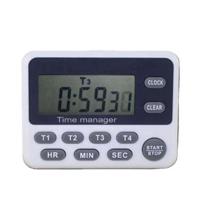 China Mini Touch Screen Touch Screen Control Backlight Digital LCD Round Electronic Timer With Temperature Humidity for sale