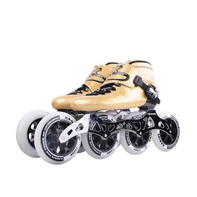 China Full Infusion PU Wheel Professional Handcraft Faster Lighter Carbon Fiber Big 4 PU Wheels Speed ​​Integrated Skates for sale