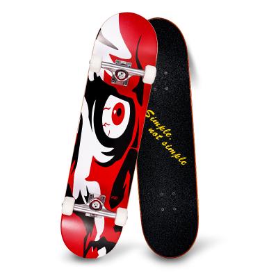 China Cheapest Youth PU 4 Wheel Long Wheel Skateboard Rubber Band Grip For Begginner for sale