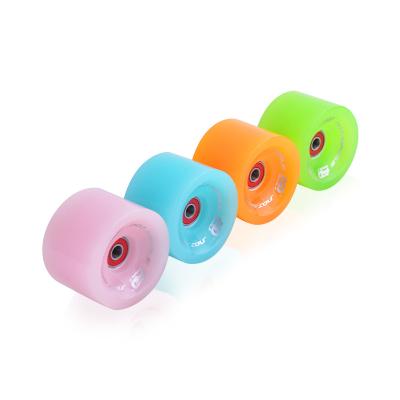 China New High Quality Bound Turn Signal Skateboard Accessories PU Wheels Black Pink Blue Black Big In Long Board Running Wheels for sale