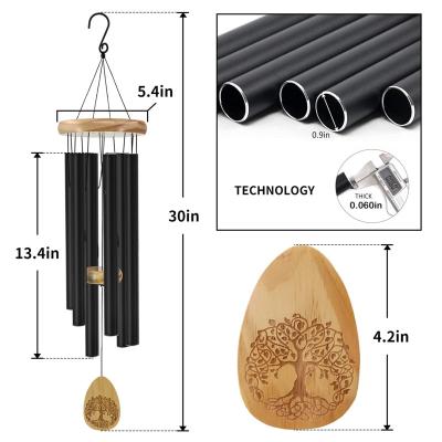 China Personalized Retro All-Season 5.4*30 Thumb Home Wind Chime NG-1005Window Balcony Decor Tree of Life Metal Bells Outdoor Yard Garden Ornament Wind Chimes for sale