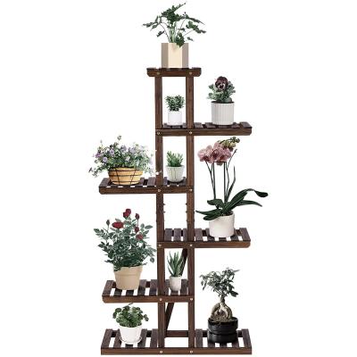 China Modern Wood Flower Stand 4 Tier Plants Shelf Display Stand 4 Tier Indoor Indoor Plant Plant Stand for sale