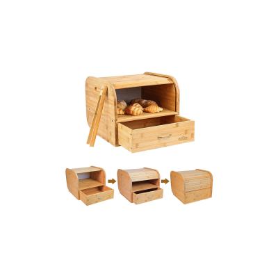 China Wooden Nutcracker Bread Box Custom Wooden Festival Storage Multifunctional Bamboo Decorated Bread Box Natural Wood Carbon for sale