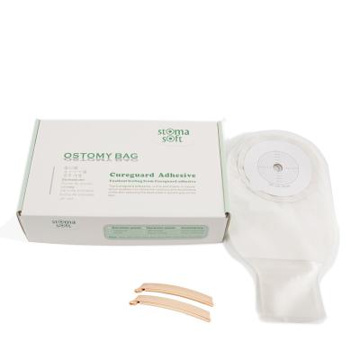 China One PC hydrocolloid open pouch for colostomy ileostomy (clamp closure) 15-60mm drainable transparent for sale