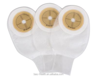 China Hydrocolloid Durable Colostomy Bag Clear Dish Open Pouch (Clamp Closure) 15-50mm Drainable for sale