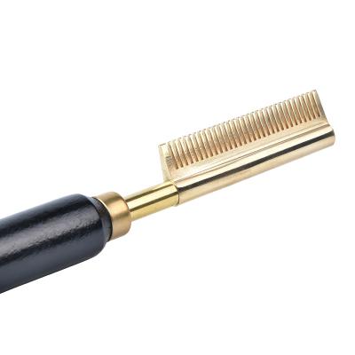 China Comfortable Healthy Comb Electric Ceramic Straightening Brush Hair Straightener Voltage Thermal Comb Ceramic Electric Straightening Brush for sale