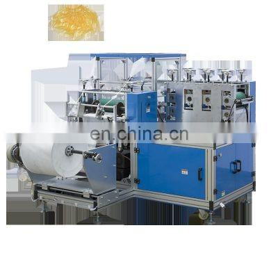 China automatic disposable thermal non woven pe cpe shoe cover making machine dispenser for sale