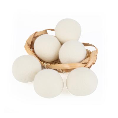 China New Cleaning Tender In USA Amazon Private Label Organic Wool Drier Balls For Laundry Washing Machine for sale