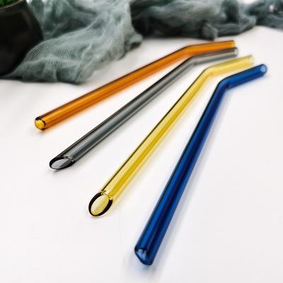 China Viable Factory Wholesale Reusable Glass Drinking Straws Bar With Custom Logo for sale