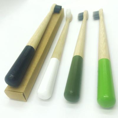 China Collapsible Round Handle Biodegradable Bamboo Toothbrush for sale