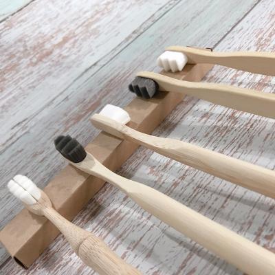 China Foldable super soft ten thousand stiffen bamboo toothbrush for baby use ultra soft to stiffen bamboo toothbrushes for sale