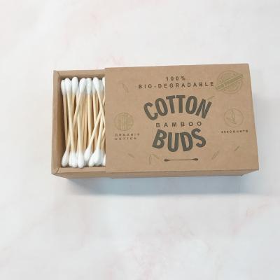 China Clean Or Cosmetic Tool Earth Embraced Zero Waste Lifestyle Bamboo Ear Cleaning Cotton Buds Wooden Swab for sale