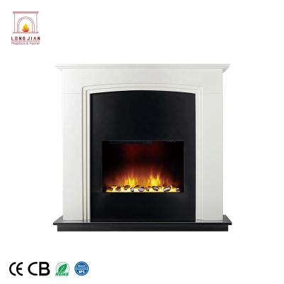 China Recessed Modern Decor Flame Recessed Modern Fireplace MDF Surround Style Standing Low Price Inserts Decorative Fireplace Mantel for sale