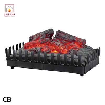 China Cheap Decorative Hotel Resin Log Insert Flame Glowing Electric Fireplace for sale