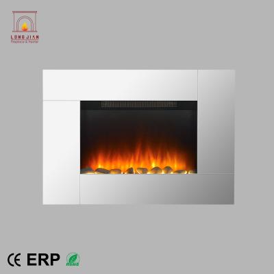 China Indoor Flat Glass Wall Mounted Mirror Insert LED Decorative Electric Fireplace for sale